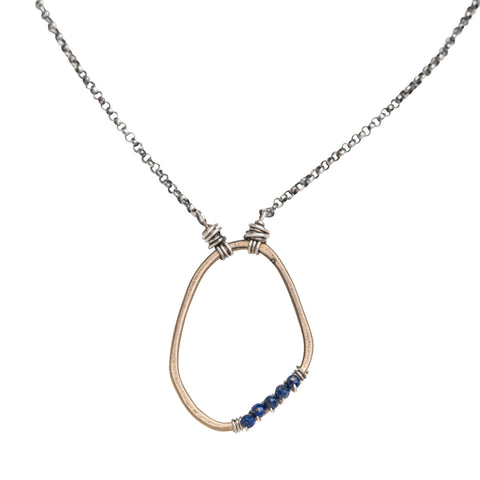 Freeform Wrap Necklace with Lapis by Original Hardware