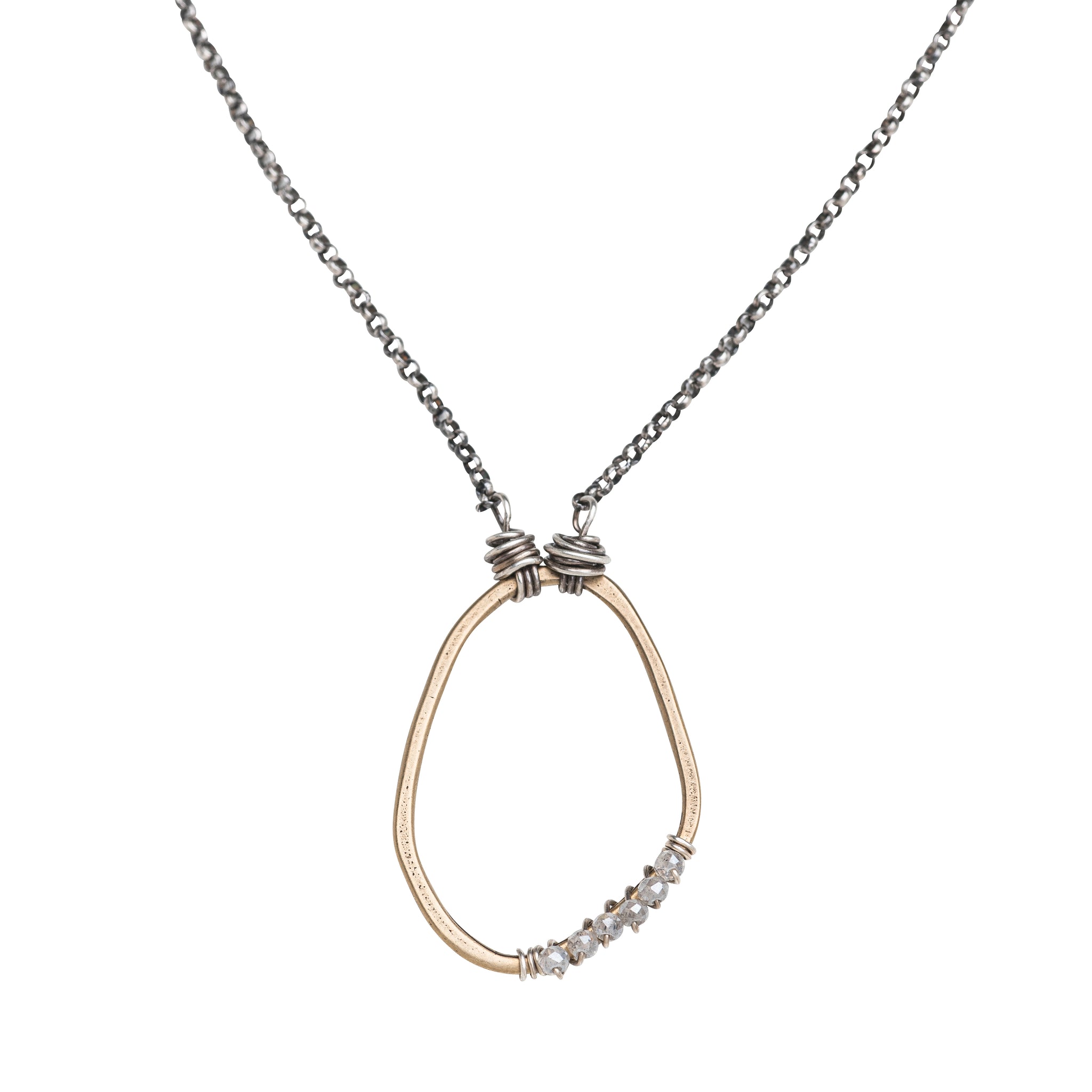 Freeform Wrap Necklace with Labradorite by Original Hardware
