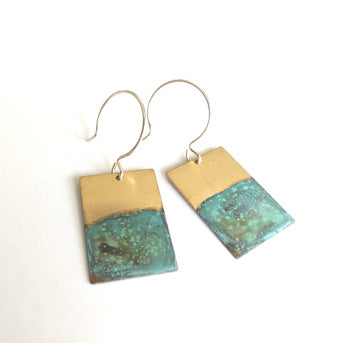 Rising Tide Rectangle Earrings by SSD Jewelry