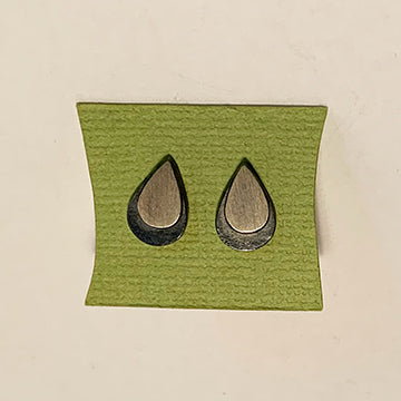 Large Sterling Silver Teardrop Earrings by Heather Guidero