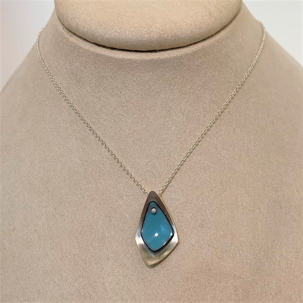 Enamel Flame Necklace by Chelsea Bird