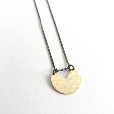 Little Brass V Circle Necklace by SSD Jewelry