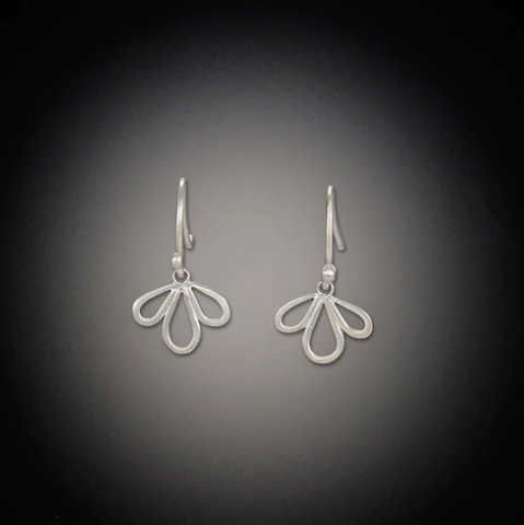 Open Leaf Trio Earrings by Ananda Khalsa Jewelry