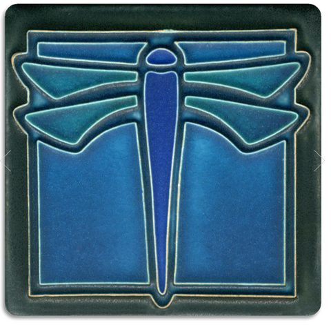 Ceramic Dragonfly Tile by Motawi Tileworks