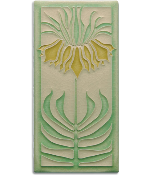 Ceramic Persian Lily Tile of Motawi Tileworks