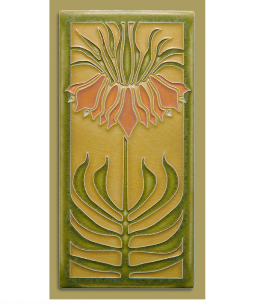 Ceramic Persian Lily Tile of Motawi Tileworks