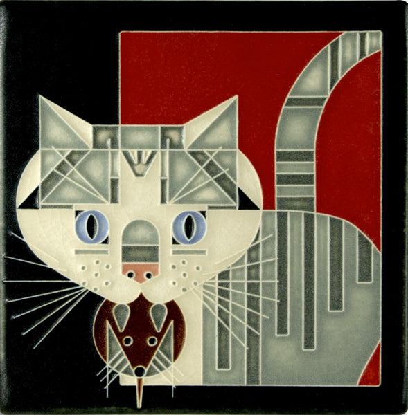 Ceramic "Barn Kitty" Tile by Motawi Tileworks