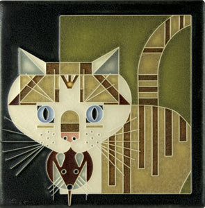 Ceramic "Barn Kitty" Tile by Motawi Tileworks