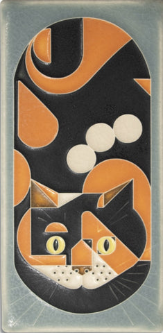 Ceramic Calico Cat Tile by Motawi Tileworks
