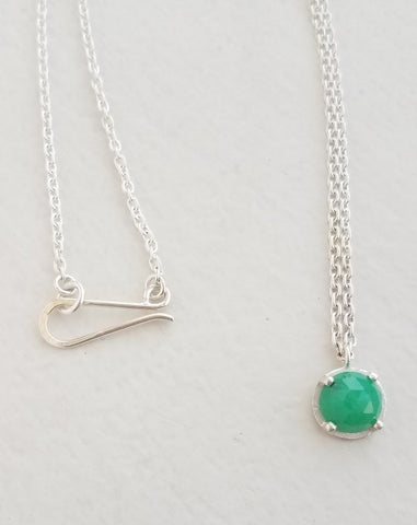 Prong Set Chrysoprase Necklace by Heather Guidero
