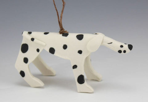 Porcelain Dalmatian Ornament by Beth DiCara