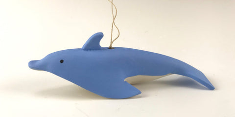 Porcelain Dolphin Ornament by Beth DiCara
