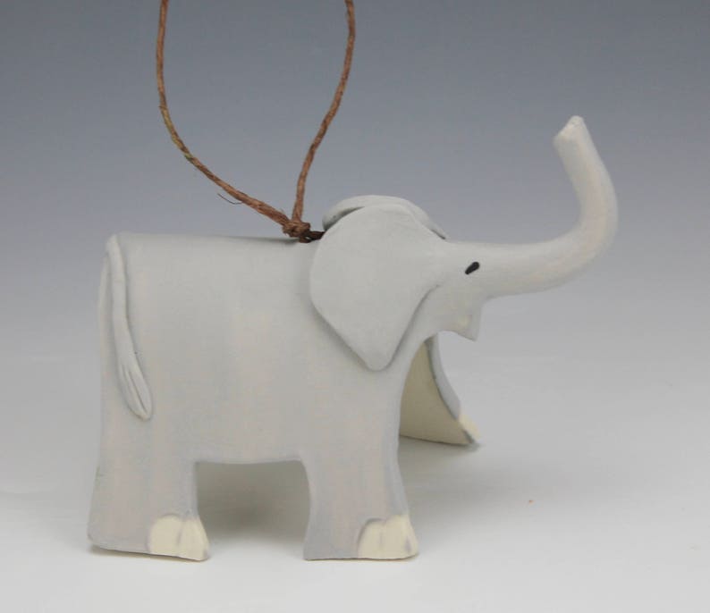 Porcelain Elephant Ornament by Beth DiCara