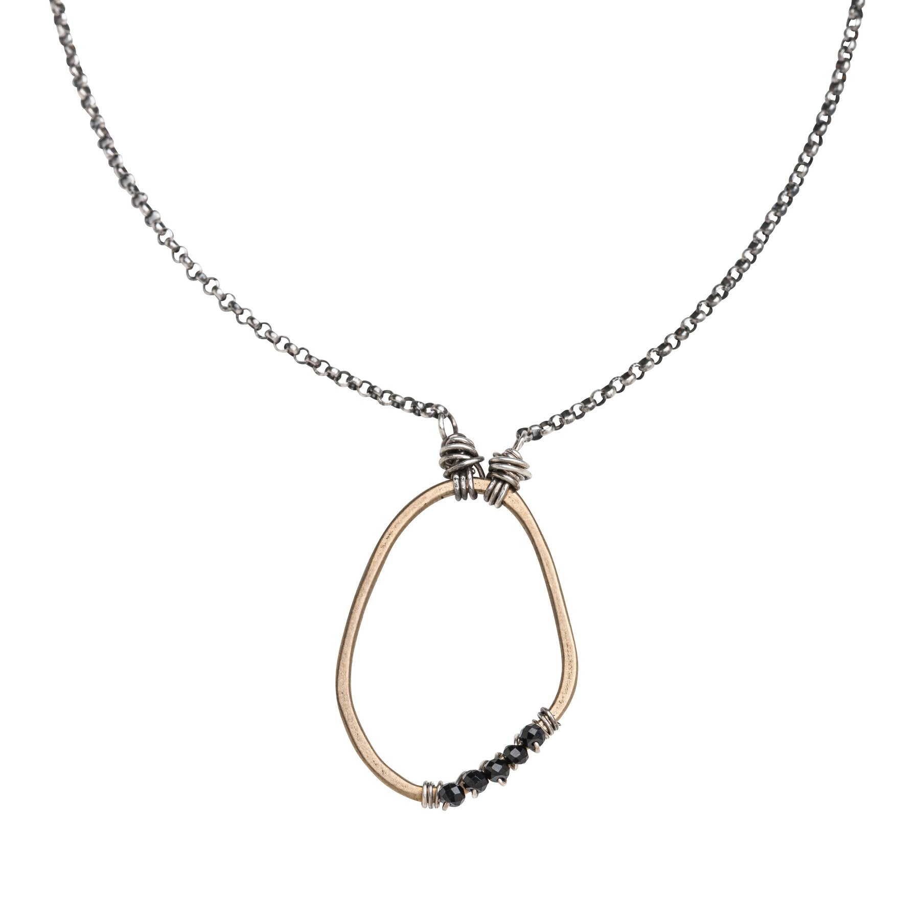 Freeform Wrap Necklace with Black Garnet by Original Hardware