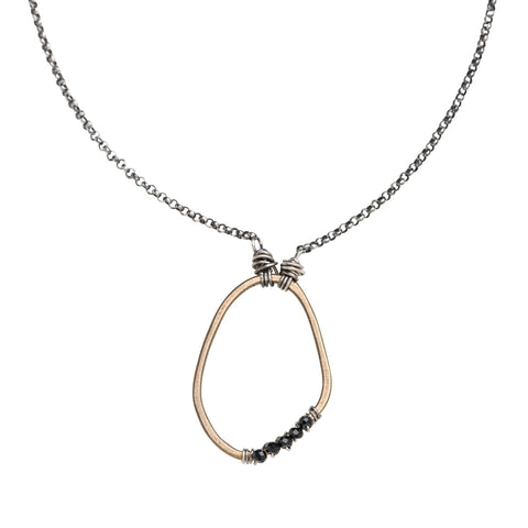Freeform Wrap Necklace with Black Garnet by Original Hardware