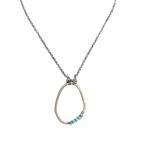 Freeform Wrap Necklace with Turquoise by Original Hardware
