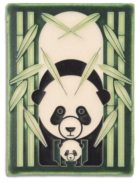 Ceramic "Panda Panda" Tile by Motawi Tileworks
