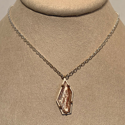 Copper Rutilated Quartz Necklace by Heather Guidero