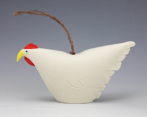 Porcelain Rooster Ornament by Beth DiCara