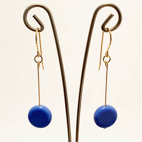 Periwinkle Circle Drop Earrings by I. Ronni Kappos