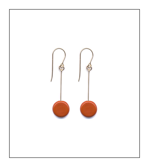 Yam Circle Drop Earrings by I. Ronni Kappos