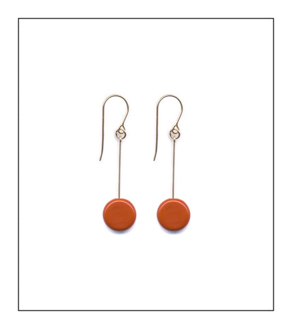 Yam Circle Drop Earrings by I. Ronni Kappos