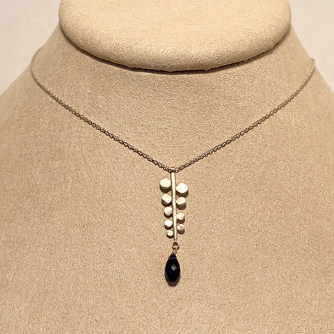 Small Fern Necklace with Kyanite by Ananda Khalsa Jewelry
