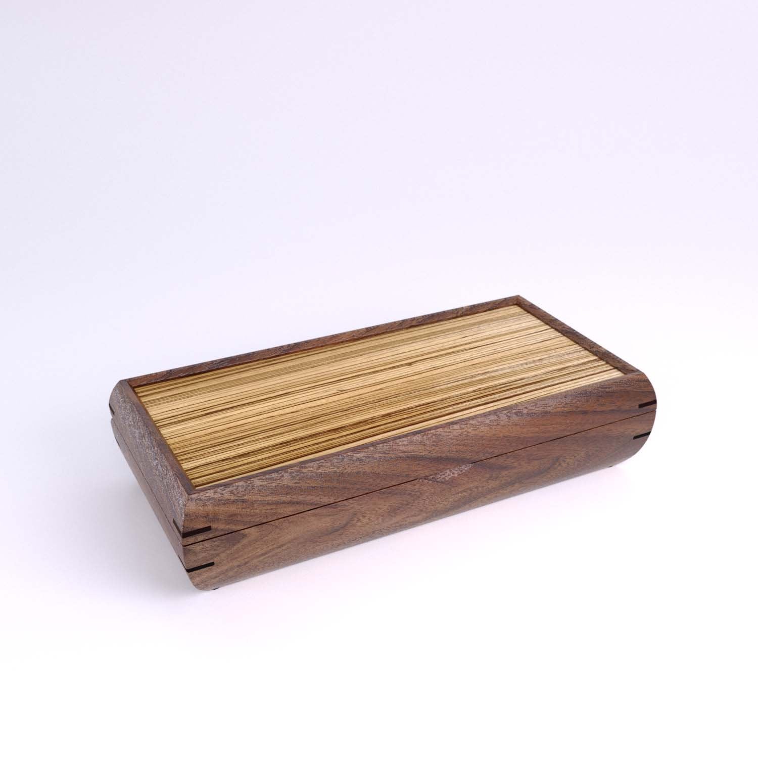 Zebrawood Valet Jewelry Box by Mikutowski Woodworking
