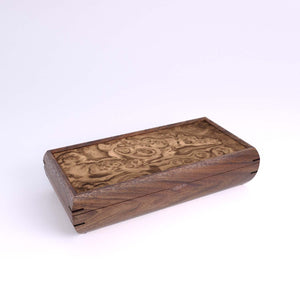Burled Walnut Valet Jewelry Box by Mikutowski Woodworking