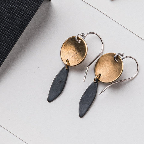 Mixed Metal Disc and Mini Allure Earrings by Original Hardware