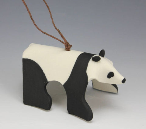 Porcelain Panda Ornament by Beth DiCara