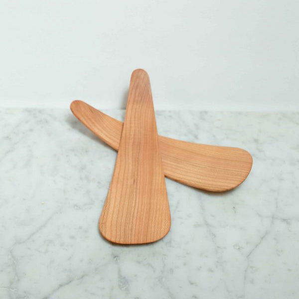 Small Cherry Wood Salad Servers by Spencer Peterman