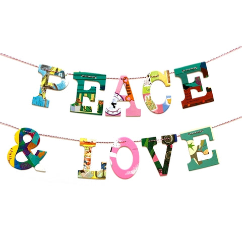 "Peace & Love" Garland by Attic Journals