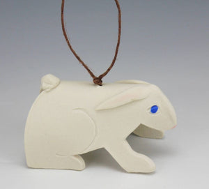 Porcelain Rabbit Ornament by Beth DiCara