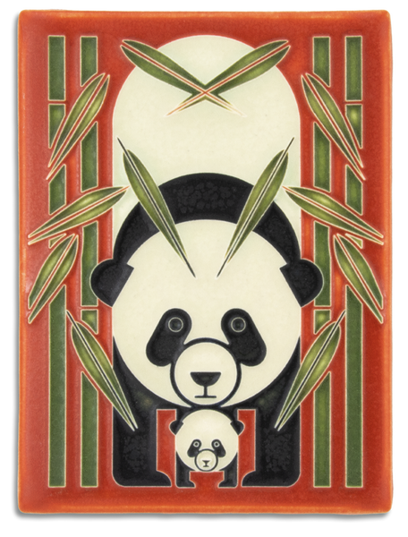 Ceramic "Panda Panda" Tile by Motawi Tileworks