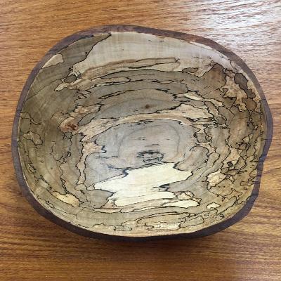 Medium Spaulted Maple Wood Bowl by Spencer Peterman