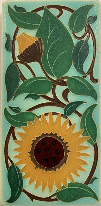 Ceramic Sunflower Tile by Motawi Tileworks