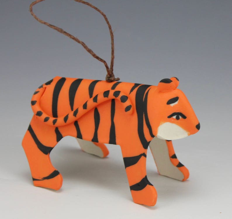 Porcelain Tiger Ornament by Beth DiCara